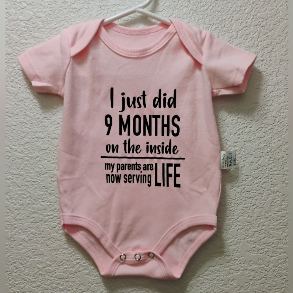 Pink Baby Onesie with Fun Quote